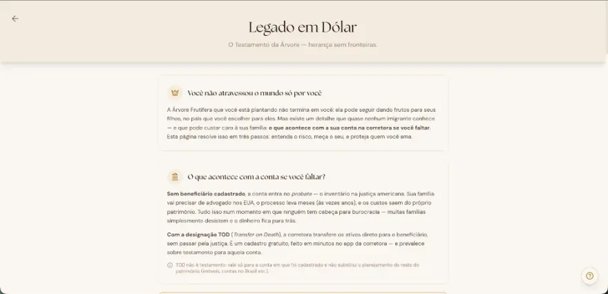 Bônus 06 — Legado em Dólar