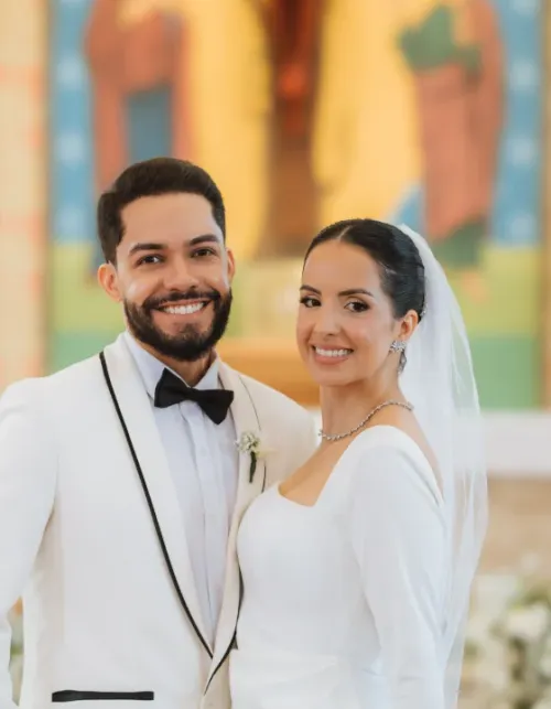 Lucas e Patrícia no casamento